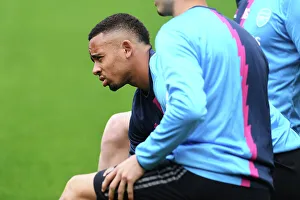 West Ham United V Arsenal 2022-23 Prints: Gabriel Jesus Focuses Ahead of West Ham vs. Arsenal Premier League Clash