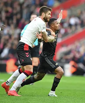 Gabriel Jesus Foul by Duje Caleta-Car: Southampton vs. Arsenal, Premier League 2022-23
