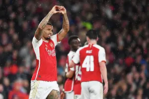 Arsenal V PSV Eindhoven 2023-24 Prints: Gabriel Jesus Hat-Trick: Arsenal Dominates PSV Eindhoven in 2023-24 UEFA Champions League