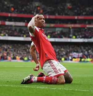 Arsenal V Leeds United 2022-23 Prints: Gabriel Jesus Hat-Trick: Arsenal Edges Past Leeds United 3-2