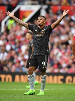 Manchester United V Arsenal 2022-23 Prints: Gabriel Jesus: Old Trafford Showdown - Arsenal vs
