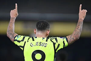 Images Dated 5th December 2023: Gabriel Jesus Scores as Arsenal Cruise Past Luton Town 0-2 in Premier League 2023-24