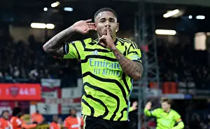 Luton Town V Arsenal 2023-24 Prints: Gabriel Jesus Scores Arsenal's Second Goal: Luton Town 0-2 Arsenal