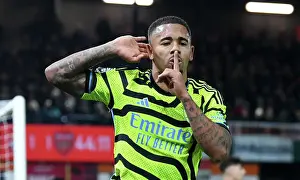 Gabriel Jesus Scores Arsenal's Second Goal: Luton Town 0-2 Arsenal (Premier League 2023-24)