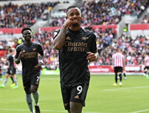 Brentford v Arsenal 2022-23 Collection: Gabriel Jesus Scores the Decisive Goal: Arsenal's Victory over Brentford in the Premier League