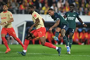RC Lens V Arsenal 2023-24 Prints: Gabriel Jesus Scores First Arsenal Goal in Champions League Debut vs. RC Lens (2023-24)