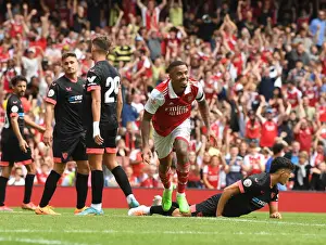 Arsenal V Sevilla - Emirates Cup 2022 Prints: Gabriel Jesus Scores Five-Goal Blitz: Arsenal's Emirates Cup Triumph over Sevilla