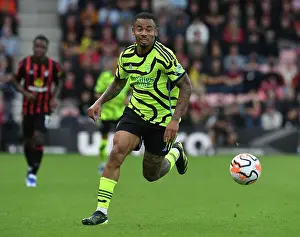 AFC Bournemouth V Arsenal 2023-24 Prints: Gabriel Jesus Shines: Arsenal's Brilliant Forward Leads Premier League Win vs