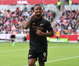 Brentford v Arsenal 2022-23 Collection: Gabriel Jesus Strikes: Arsenal Claims Victory Over Brentford in Premier League 2022-23