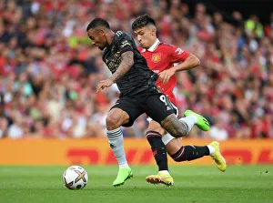 Manchester United V Arsenal 2022-23 Prints: Gabriel Jesus Thrilling Sprint: Arsenal's Exciting Attack Overtakes Manchester United in the 2022-23 Premier League