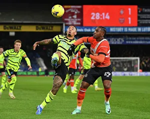 Gabriel Jesus vs Amari Bell: Intense Battle at Luton Town's Kenilworth Road - Arsenal vs Luton Premier League Clash 2023-24