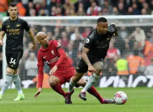 Gabriel Jesus vs Fabinho: Intense Rivalry at Anfield - Liverpool vs Arsenal, Premier League 2022-23