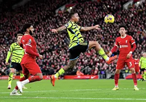 Gabriel Jesus vs Joe Gomez: Intense Battle at Anfield - Liverpool vs Arsenal, Premier League 2023-24