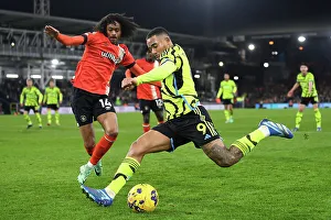 Gabriel Jesus vs Tahith Chong: Intense Battle at Luton Town's Kenilworth Road - Arsenal vs Luton Premier League Clash 2023-24
