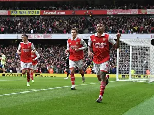 Arsenal V Leeds United 2022-23 Prints: Gabriel Jesus's Thrilling Goal: Arsenal FC vs Leeds United, Premier League 2022-23