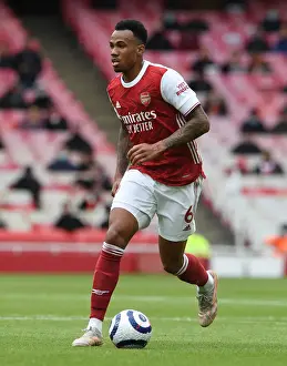 Arsenal V Brighton And Hove Albion 2020-21 Prints: Gabriel Magalhaes: In Action for Arsenal Against Brighton & Hove Albion (2020-21)