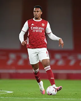 Arsenal V Leicester City 2020-21 Prints: Gabriel Magalhaes in Action: Arsenal vs. Leicester City (2020-21) - Emirates Stadium