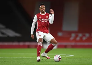 Arsenal V Leicester City 2020-21 Prints: Gabriel Magalhaes in Action: Arsenal vs. Leicester City (2020-21) - Emirates Stadium