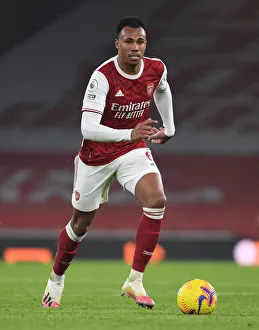 Arsenal V Wolverhampton Wanderers 2020-21 Prints: Gabriel Magalhaes in Action: Arsenal vs
