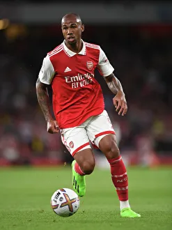 Gabriel Magalhaes in Action: Arsenal vs. Aston Villa, Premier League 2022-23