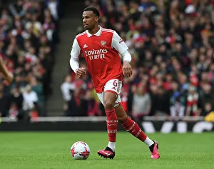 Gabriel Magalhaes in Action: Arsenal vs. Leeds United, Premier League 2022-23