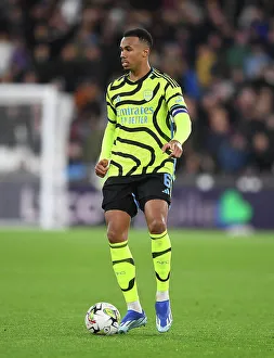 Gabriel Magalhaes in Action: Arsenal vs. West Ham United - Carabao Cup 2023-24