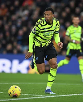 Aston Villa V Arsenal 2023-24 Prints: Gabriel Magalhaes in Action: Arsenal vs. Aston Villa, Premier League 2023-24