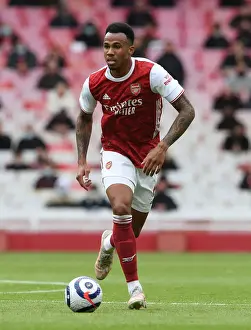 Arsenal V Brighton And Hove Albion 2020-21 Prints: Gabriel Magalhaes in Action: Arsenal vs Brighton & Hove Albion (2020-21)