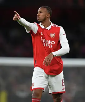 Gabriel Magalhaes in Action: Arsenal vs PSV Eindhoven - UEFA Europa League 2022-23