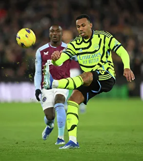 Aston Villa V Arsenal 2023-24 Prints: Gabriel Magalhães in Action: Aston Villa vs. Arsenal, Premier League 2023-24