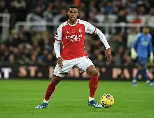Newcastle United V Arsenal 2023-24 Prints: Gabriel Magalhaes: Arsenal's Unyielding Defender Shines in Premier League Battle Against Newcastle United