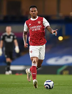 Gabriel Magalhaes at Chelsea vs Arsenal, Premier League 2021 (Behind Closed Doors)