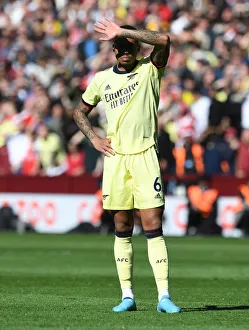 Gabriel Magalhaes Focused: Arsenal vs Aston Villa, Premier League