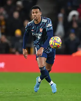 Gabriel Magalhaes Focused: Wolverhampton Wanderers vs Arsenal, Premier League 2021-22