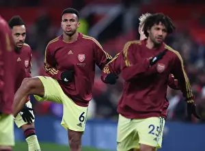 Manchester United V Arsenal 2020-21 Prints: Gabriel Magalhaes Gears Up: Manchester United vs Arsenal