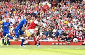 Arsenal V Everton 2021-22 Prints: Gabriel Magalhaes Scores Arsenal's Fourth Goal: Arsenal v Everton