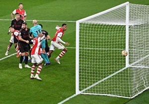 Images Dated 11th December 2021: Gabriel Magalhaes Scores Arsenal's Third Goal in Premier League Clash Against Southampton (2021-22)