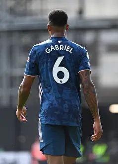 Gabriel Magalhaes Unwavering Concentration: Arsenal's Triumph over Fulham (Fulham vs Arsenal, 2020-21 Premier League)
