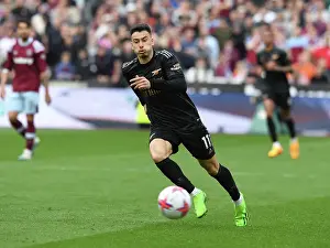 West Ham United V Arsenal 2022-23 Prints: Gabriel Martinelli in Action: West Ham United vs Arsenal FC, Premier League 2022-23