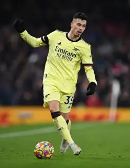 Manchester United V Arsenal 2020-21 Prints: Gabriel Martinelli Faces Off Against Manchester United in Premier League Clash (2020-21)
