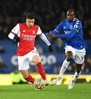 Everton V Arsenal 2020-21 Prints: Gabriel Martinelli vs. Abdoulaye Doucoure: Everton vs
