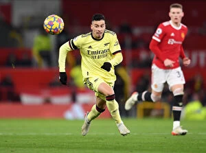 Manchester United v Arsenal 2020-21 Collection: Gabriel Martinelli vs Manchester United: Premier League Battle at Old Trafford (2020-21)