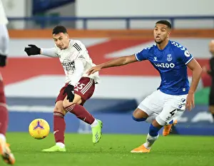 Gabriel Martinelli vs Mason Holgate: Intense Battle at Goodison Park - Everton vs Arsenal, Premier League 2020-21