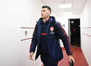 Gabriel Martinelli's Arrival at Vitality Stadium for AFC Bournemouth vs Arsenal FA Cup Match