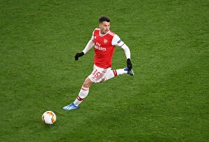 Images Dated 28th February 2020: Gabriel Martinelli's Standout Performance: Arsenal Triumphs Over Olympiacos in Europa League Clash