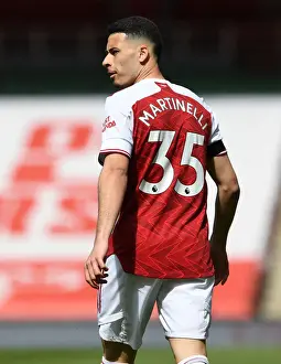 Arsenal V Fulham 2020-21 Prints: Gabriel Martinelli's Standout Performance at Empty Emirates: Arsenal's Victory over Fulham (April 2021)