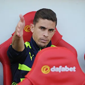 Sunderland V Arsenal 2016-17 Prints: Gabriel Ready for Action: Sunderland vs Arsenal, Premier League 2016-17