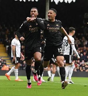 Gabriel and Saliba's Unforgettable Goal Celebration: Arsenal's Victory at Fulham (2022-23)