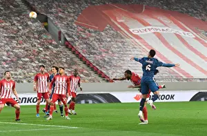 Gabriel Scores as Arsenal Takes 2-0 Lead in Empty Europa League Stadium Against Olympiacos (2021)