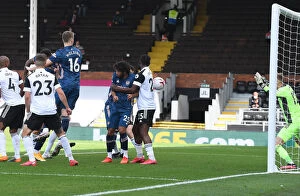Images Dated 12th September 2020: Gabriel Scores Arsenal's Second Goal: Fulham vs Arsenal, Premier League 2020-21
